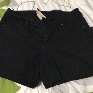 Black jean shorts